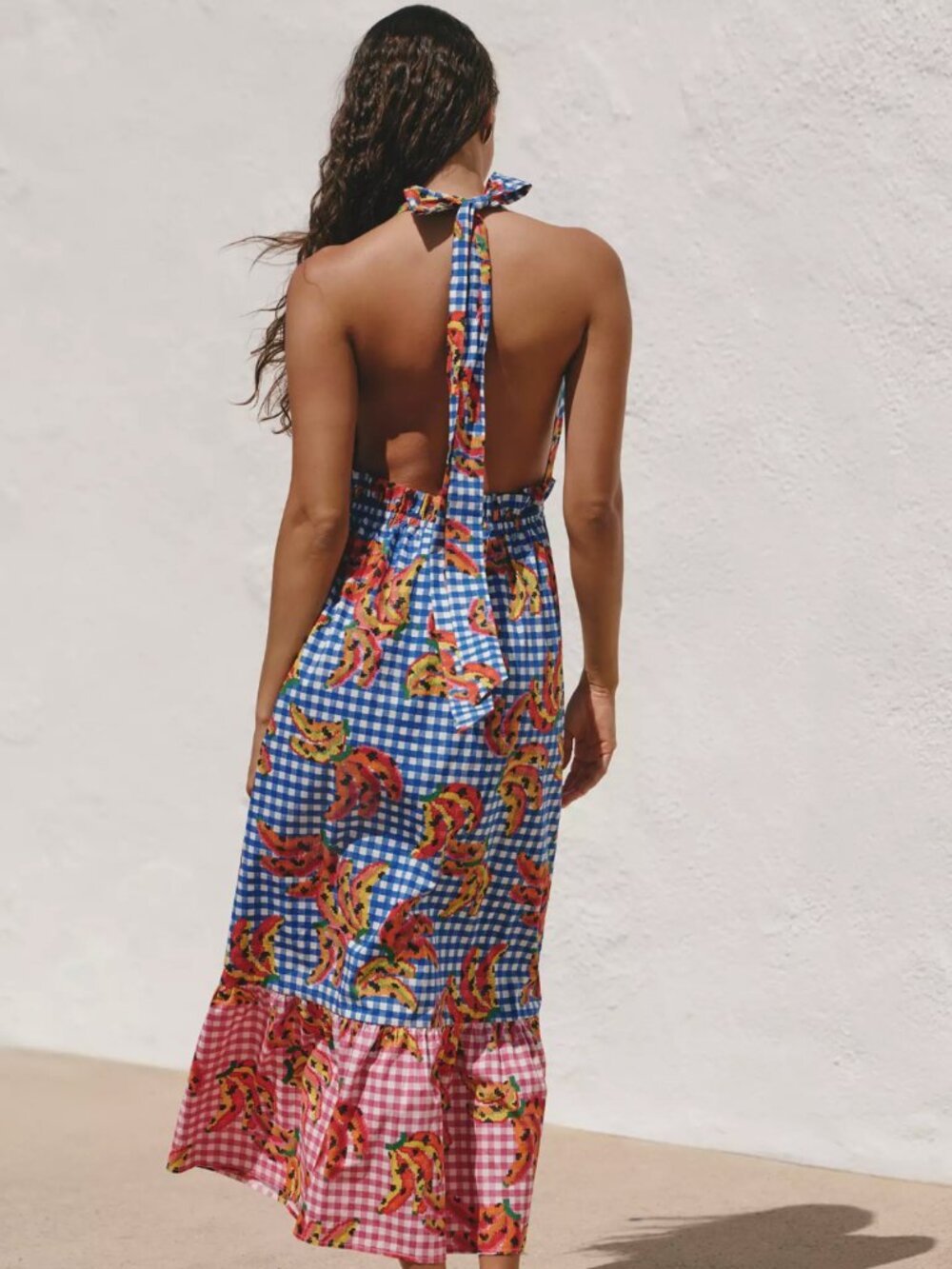NWT Farm Rio x Anthropologie / Tiered Cotton Maxi Dress / L - Picture 2 of 7